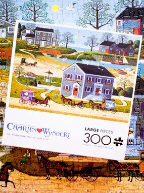 Charles Wysocki (300) Piece Puzzle ~ "The Whippersnappers of Cape Cod"